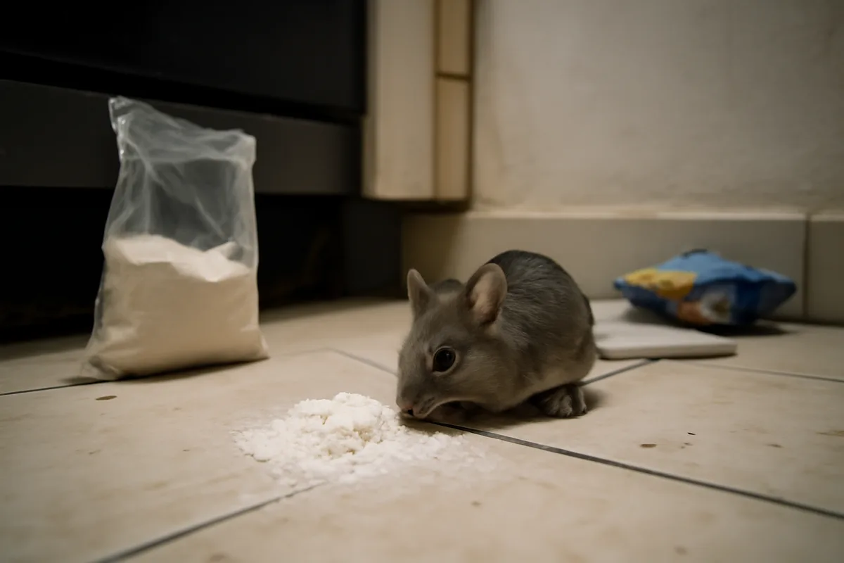 Pourquoi les souris ciblent vos réserves alimentaires ? — Les rongeurs sont attirés par l'odeur, la facilité d'accès et la sécurité d'un abri. Une petite odeur de farine, des miettes derrière un appareil ou un paquet mal fermé constituent autant d'invitations.