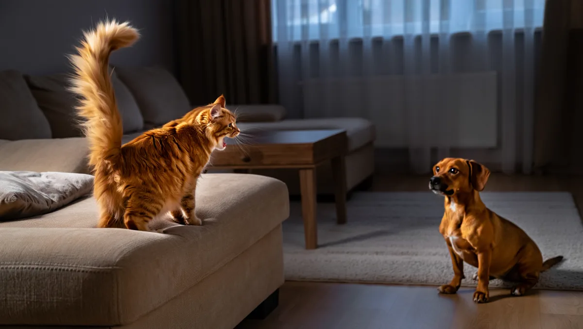 Pourquoi mon chat souffle-t-il sur mon chien et comment y remédier ?