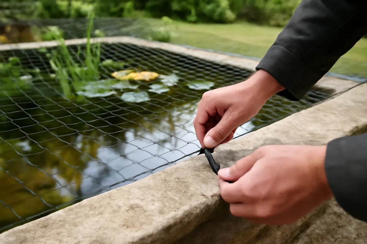 Filet pour bassin : protéger poissons, limiter les feuilles et dissuader les hérons