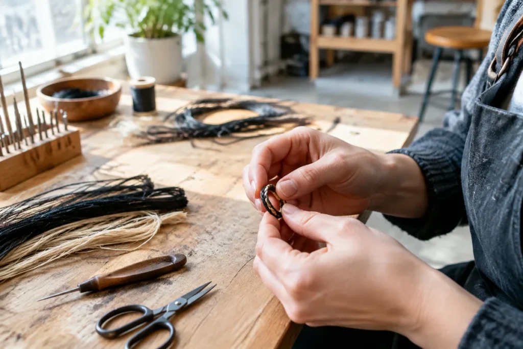 Portrait de Zoé Montagu, artisane d'art : son atelier et ses techniques
